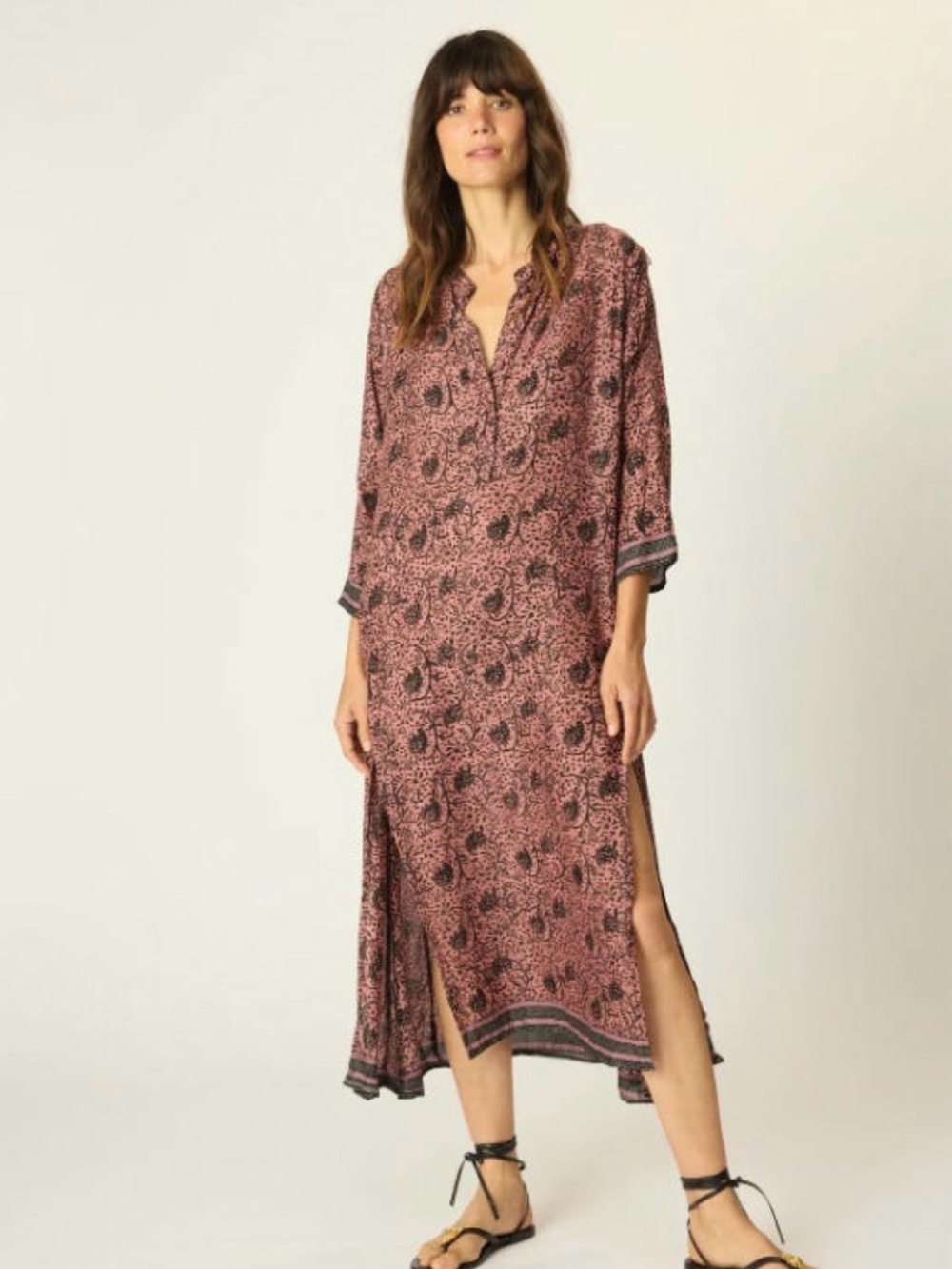 Natalie Martin Sammie Maxi Dress Water Lily Mauve Size S